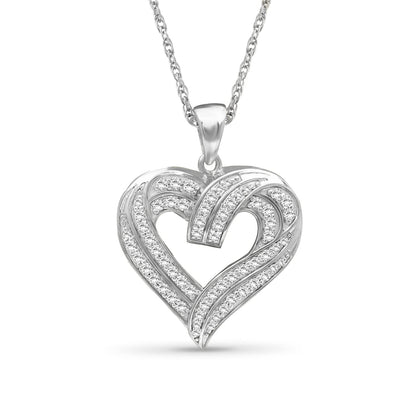 RARE STORE Heart Pendant Necklace | 925 Sterling Silver & 1.00 ct
