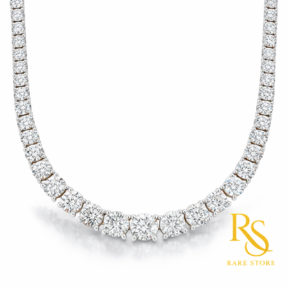 RARE STORE Celeste 20 Carat Lab Diamond Tennis Necklace | 14K White Gold