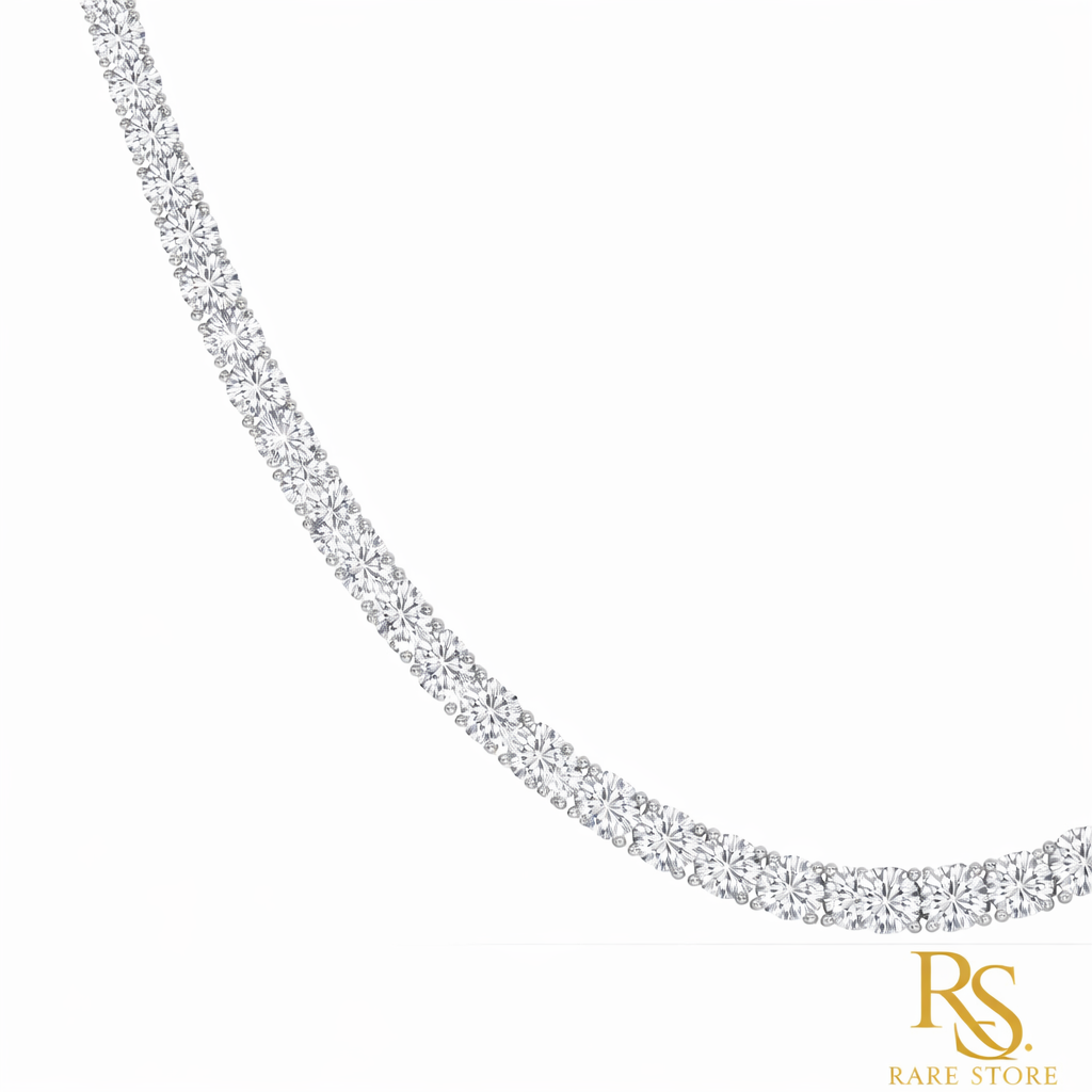 RARE STORE Celeste 20 Carat Lab Diamond Tennis Necklace | 14K White Gold