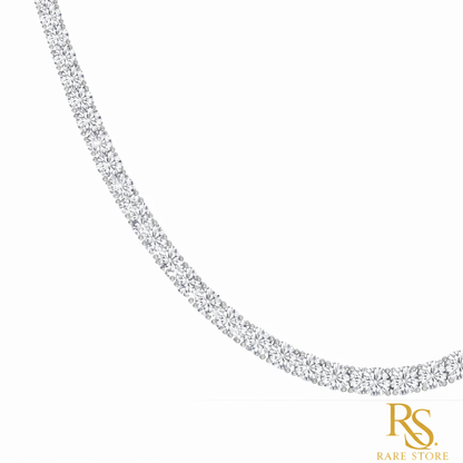 RARE STORE Celeste 20 Carat Lab Diamond Tennis Necklace | 14K White Gold