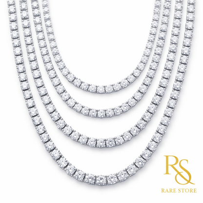 RARE STORE 3MM Moissanite Tennis Necklace | 14K Gold Plated